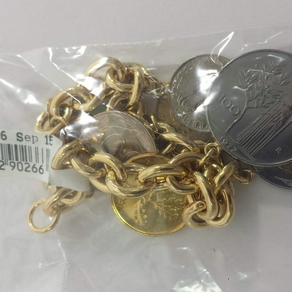 Italia Lire Coin Bracelet charm Bracelet QVC - Picture 8 of 8